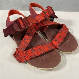Chacos Outdoor Hiking Strappy Sandals Red and Brown 
 Womans Size 8